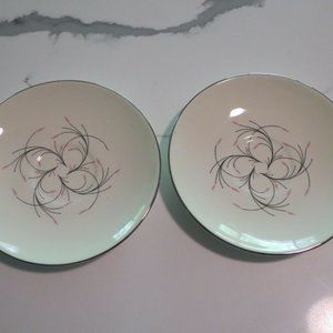 Homer Laughlin Rhythm Capri Vintage Mid-Century 6" Saucers (2)